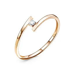 Кольцо Золото 585, Фианит 1105267 Кольцо Золото 585, Фианит 1105267