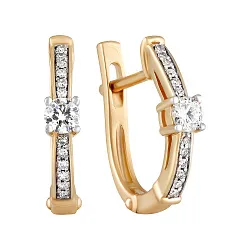 Серьги, Золото 585, Бриллиант 36-41E01243-X1DD
