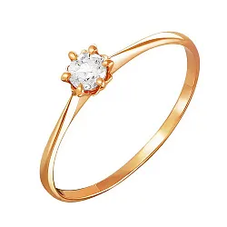Кольцо Золото 585, Фианит 1123607 1 1 10 Кольцо Золото 585, Фианит 1123607 1 1 10