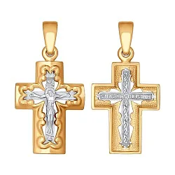 Подвеска крест, Золото 585 121361