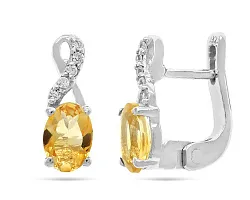 Серьги, Серебро 925, Цитрин 645814