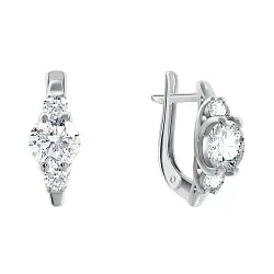 Серьги, Серебро 925, Фианит 2340200260 Серьги, Серебро 925, Фианит 2340200260