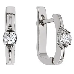 Серьги, Золото 585, Бриллиант 163121ю