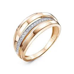 Кольцо Золото 585, Фианит 1107293