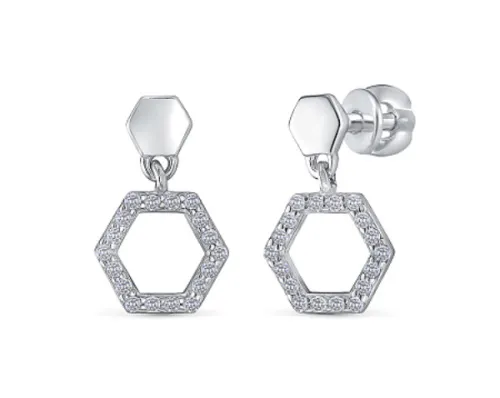 Серьги пусеты-гвоздики, Серебро 925, 645679