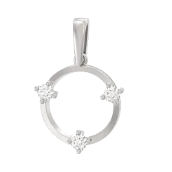 Подвеска фантазийная,  Серебро 925, Фианит 1045303-01110 Подвеска фантазийная,  Серебро 925, Фианит 1045303-01110