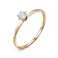 Кольцо Золото 585, Фианит 1105133 Кольцо Золото 585, Фианит 1105133