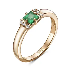 Кольцо Золото 585, Изумруд 64000138 Кольцо Золото 585, Изумруд 64000138