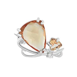  Брошь Серебро 925, Султанит 1109