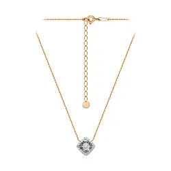 Колье,  Золото 585, Бриллиант Кл113-6826