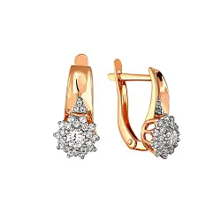 Серьги, Золото 585, Фианит 2291607 1 1 1