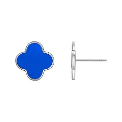 Серьги пусеты-гвоздики, Серебро 925, Эмаль MCE 23-4