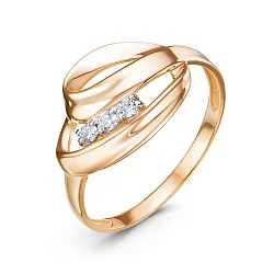 Кольцо Золото 585, Фианит 1103654 Кольцо Золото 585, Фианит 1103654