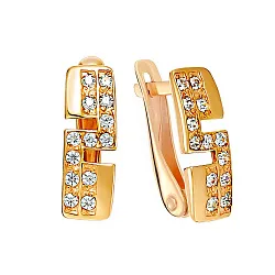 Серьги, Серебро 925, Фианит с105031п