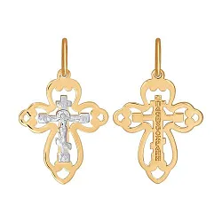 Подвеска крест, Золото 585 121387