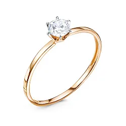 Кольцо Золото 585, Фианит 1105132 Кольцо Золото 585, Фианит 1105132