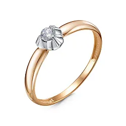 Кольцо Золото 585, Фианит 1101346 Кольцо Золото 585, Фианит 1101346