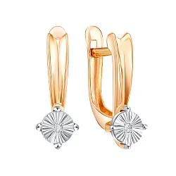 Серьги, Золото 585, Фианит 08-52-0103-00