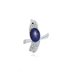 Брошь Серебро 925, Сапфир 6340941699-8  Брошь Серебро 925, Сапфир 6340941699-8