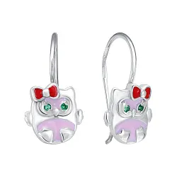 Детские серьги,  Серебро 925, Фианит 90-62-0049-00