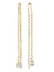 Серьги, Серебро 925, Фианит СП-039пБр