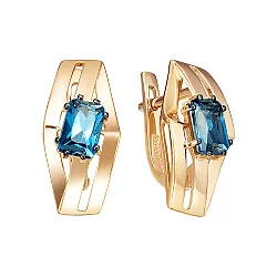 Серьги, Золото 585, Топаз С124-5772ТЛ