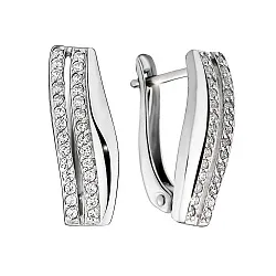 Серьги, Серебро 925, Фианит с105032р Серьги, Серебро 925, Фианит с105032р
