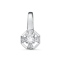 Подвеска фантазийная,  Золото 585, Фианит б0306661 Подвеска фантазийная,  Золото 585, Фианит б0306661