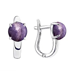 Серьги, Серебро 925, Чароит 2340461862