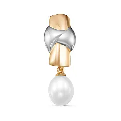 Подвеска фантазийная,  Золото 585, Жемчуг 037694 Подвеска фантазийная,  Золото 585, Жемчуг 037694