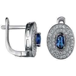 Серьги, Серебро 925, Фианит LLE 245-3 Серьги, Серебро 925, Фианит LLE 245-3
