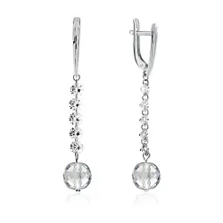 Серьги, Серебро 925, Хрусталь горный 2340520624-1