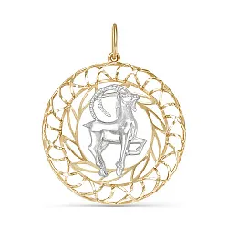 Подвеска знак зодиака Козерог 22.12-19.01, Золото 585 030465