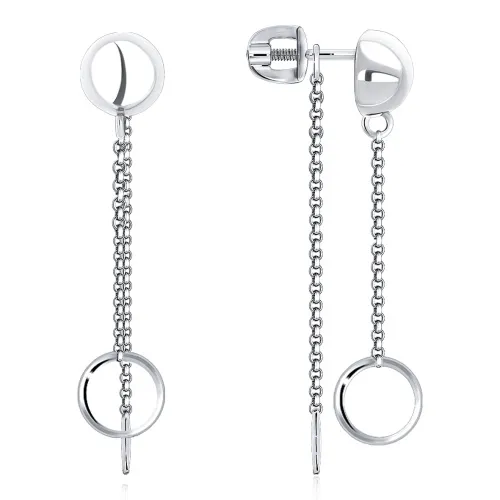 Серьги пусеты-гвоздики, Серебро 925, 2340405188-4 Серьги пусеты-гвоздики, Серебро 925, 2340405188-4