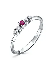 Кольцо Золото 585, Рубин 44000633б