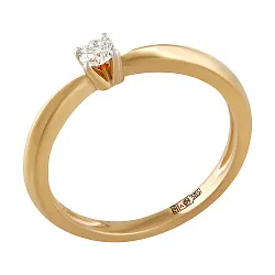 Кольцо Золото 585, Бриллиант 65-41R01239-F2DD