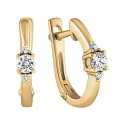 Серьги, Золото 585, Бриллиант 36-41E00666-F2DD