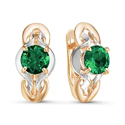 Серьги, Золото 585, Кварц 324216 Серьги, Золото 585, Кварц 324216