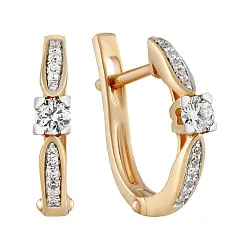 Серьги, Золото 585, Бриллиант 36-41E01231-X1DD