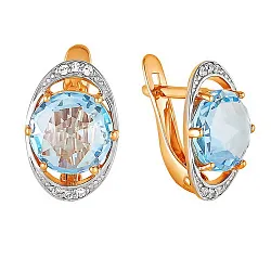 Серьги, Золото 585, Топаз 2104608 1 7 1 Серьги, Золото 585, Топаз 2104608 1 7 1