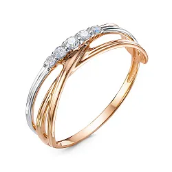 Кольцо Золото 585, Фианит 1104799 Кольцо Золото 585, Фианит 1104799