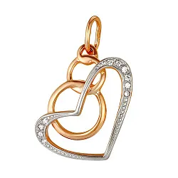 Подвеска фантазийная,  Золото 585, Фианит 320107 1 1 1 Подвеска фантазийная,  Золото 585, Фианит 320107 1 1 1