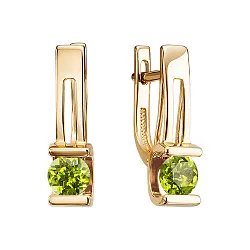 Серьги, Золото 585, Хризолит С120-6549Хр Серьги, Золото 585, Хризолит С120-6549Хр