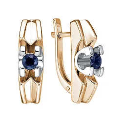 Серьги, Золото 585, Сапфир С112-6764ГТС