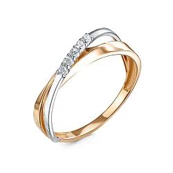 Кольцо Золото 585, Фианит 1105265 Кольцо Золото 585, Фианит 1105265