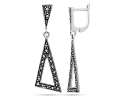 Серьги, Серебро 925, Марказит 649428