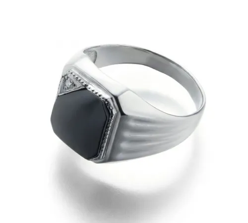 Кольцо мужское (печатка). Серебро 925, 1-0211