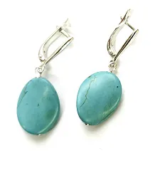 Серьги, Серебро 925, Бирюза 7818мр-с