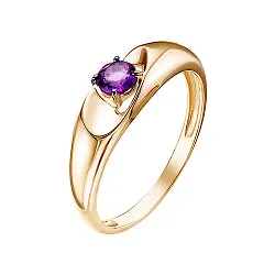 Кольцо Золото 585, Аметист К124-6346Ам Кольцо Золото 585, Аметист К124-6346Ам