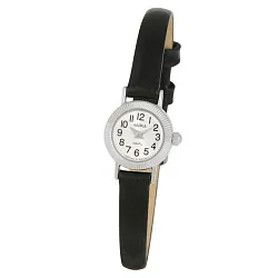 Часы,  Серебро 925, черный КЗМ 44100-2.205 Часы,  Серебро 925, черный КЗМ 44100-2.205
